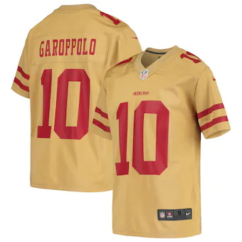 youth nike jimmy garoppolo gold san francisco 49ers inverte